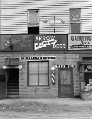 1937 Barber Shop, Berwyn, Maryland Old Photo 8.5" x 11" Reprint