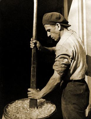 1931 Factory Worker Old Photo 8.5" x 11" Reprint