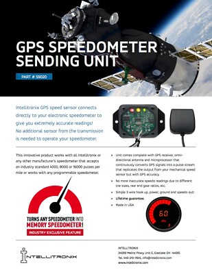 Universal GPS Speedometer Sending Unit, Speedo Sender, Sensor, Made In The USA!