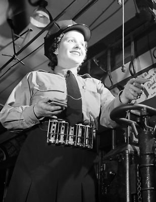 1943 Hattie B. Sheehan, Streetcar Conductor Old Photo 8.5" x 11" Reprint