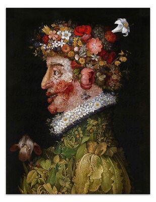 Giuseppe Arcimboldo SPRING (Borderless) 1573 Vintage Painting, Premium Art Print