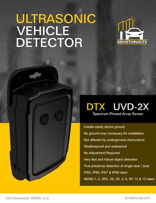 DRIVE THRU Ultrasonic Vehicle Detector Car Sensor Loop for Headset HME 3M G5 PAR