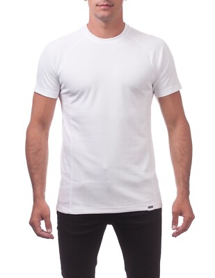 Pro Club Mens Performance DryPro Dri Fit Polyester Flexible Short Sleeve T-shirt