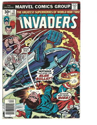 Invaders #11 (12/76) VG- (3.5) Intro Blue Bullet! Great Bronze Age!