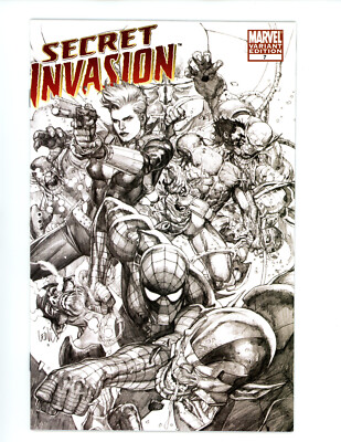 Secret Invasion #7 - Leinil Francis Yu Sketch Variant - 2008 Marvel