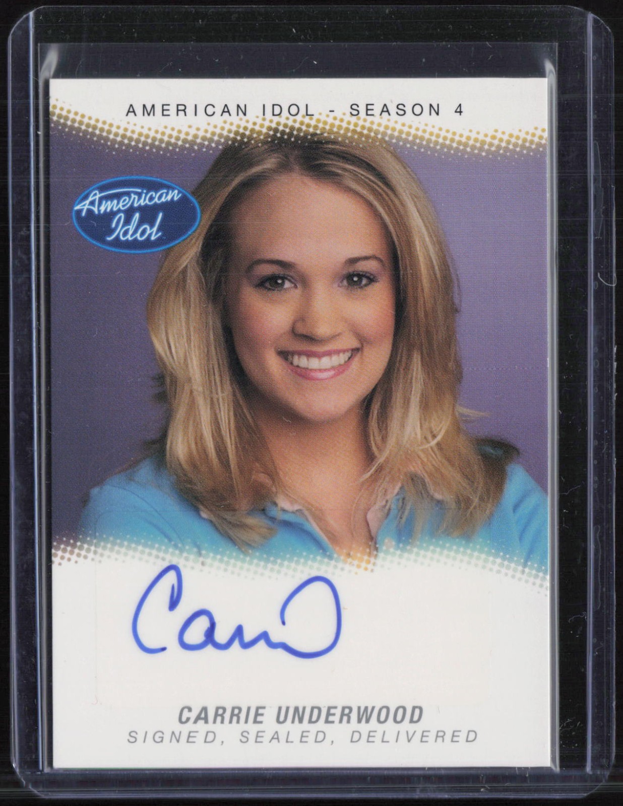 2005 Fleer American Idol Signed Sealed Delivered Carrie Underwood 94/100 Auto