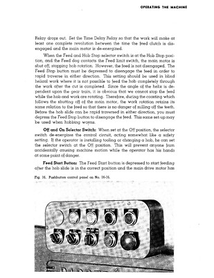 Barber Colman 6-10, 6-16,-6-20,-16-16, 16-36, &16-56 Hobbing Operator Manual*10