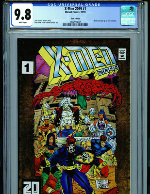 【 VIEW ON COLOUR 1st issue 1992 】 X-Men 2099 #1 GOLD CGC 9.8 NM/MT 1992 Variant Marvel Comics