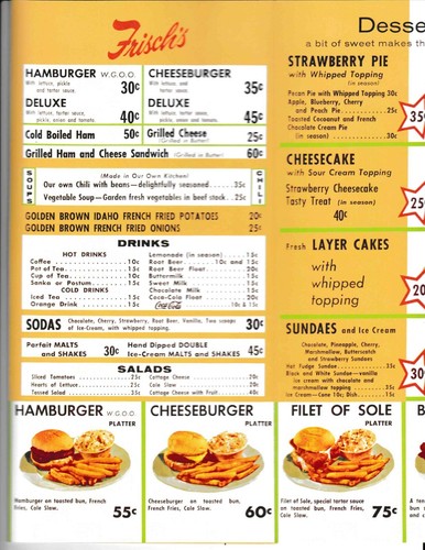 1959 Frisch's Big Boy Menu New Unused NOS