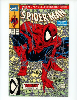 Spider-Man #1 Comic 1990 NM Marvel White Cover 1st print Direct Comics