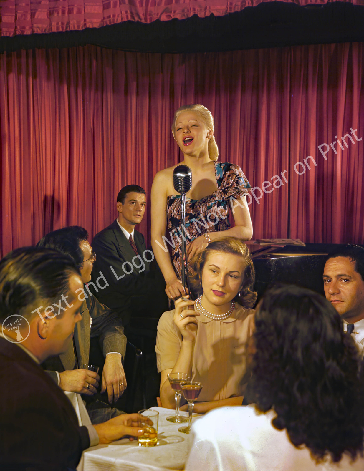 1948 Jazz Club, 52nd Street, New York City, New York Vintage Old Photo Reprint
