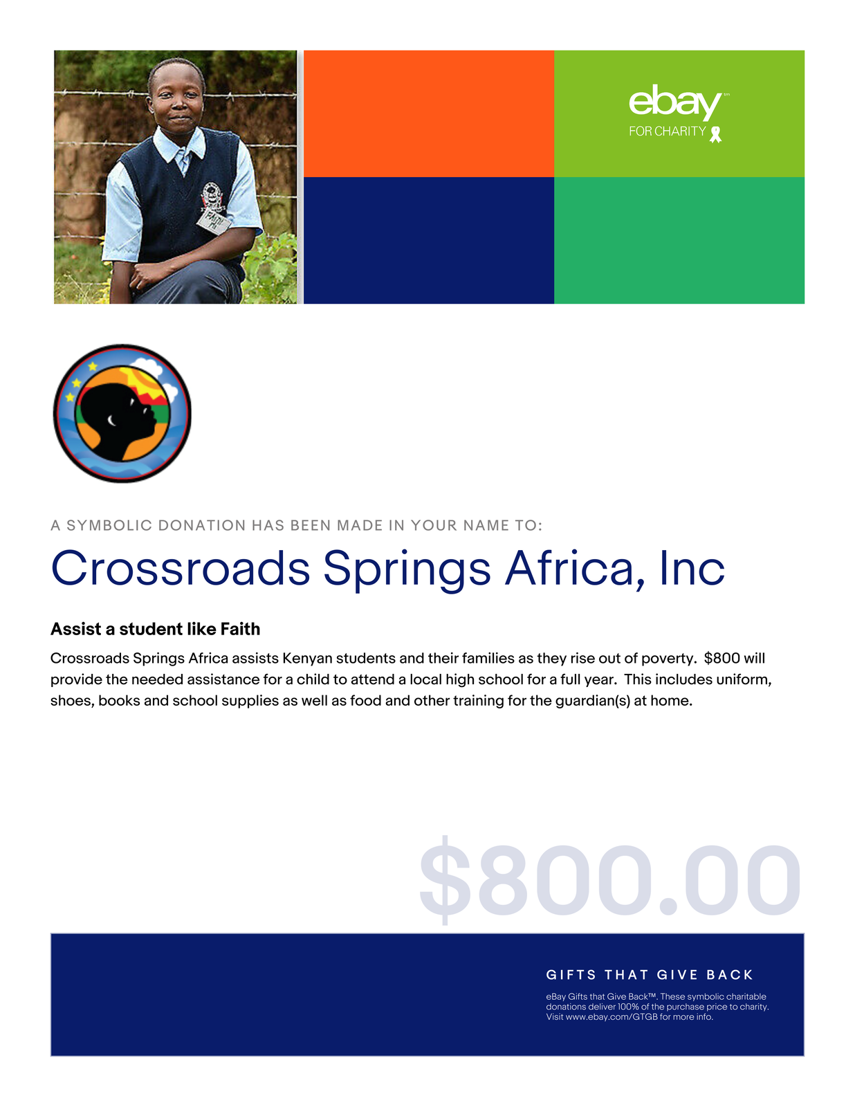 charity gifts africa