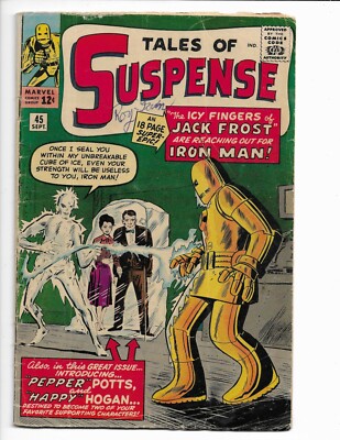 Tales Of Suspense 45 1963 Marvel Comics VG- 3.5 1st App Of Pepper Potts