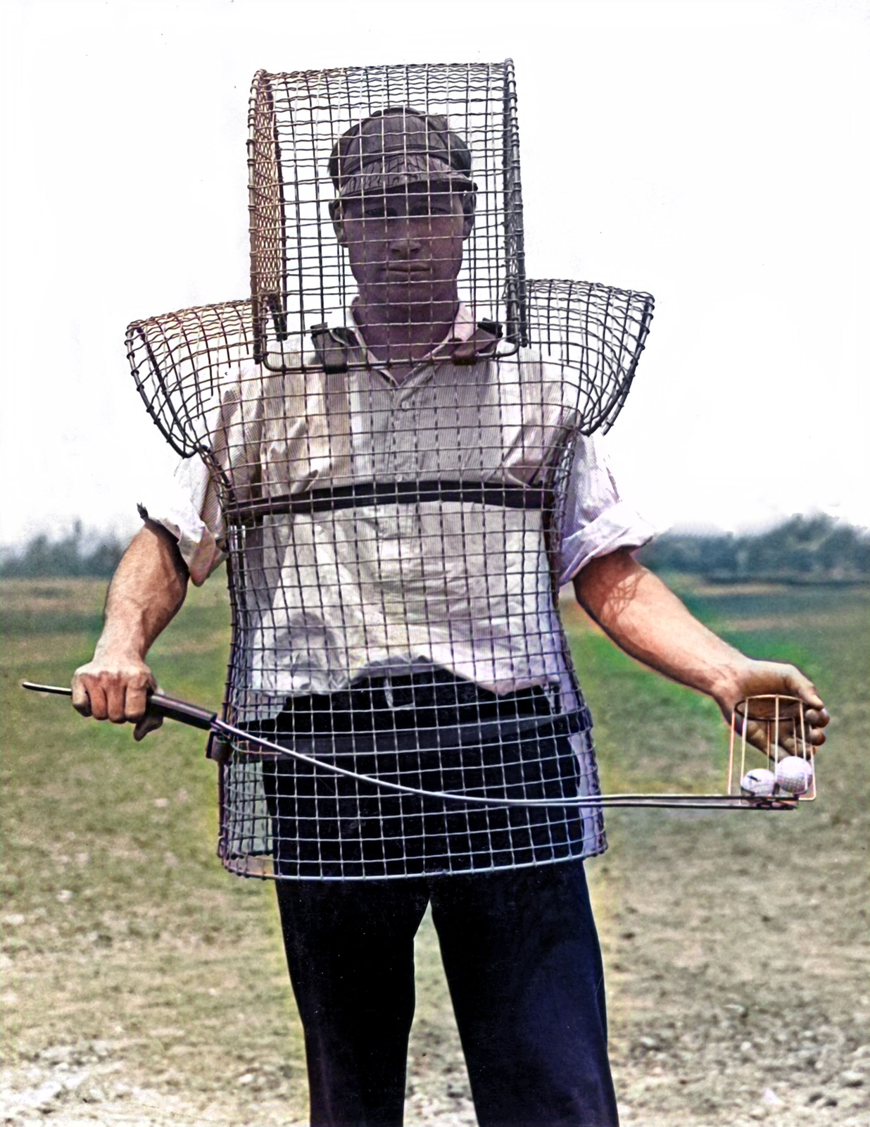 1920's Golf Caddy Armour Vintage Photograph 8.5" x 11" Reprint Colorized