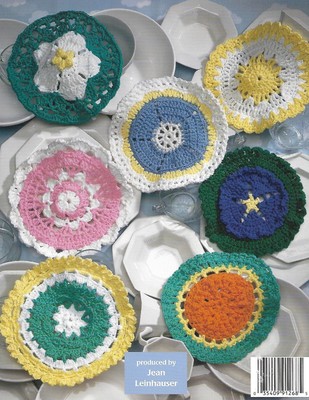 A Dozen Round Dishcloths crochet PATTERN booklet, 12 designs