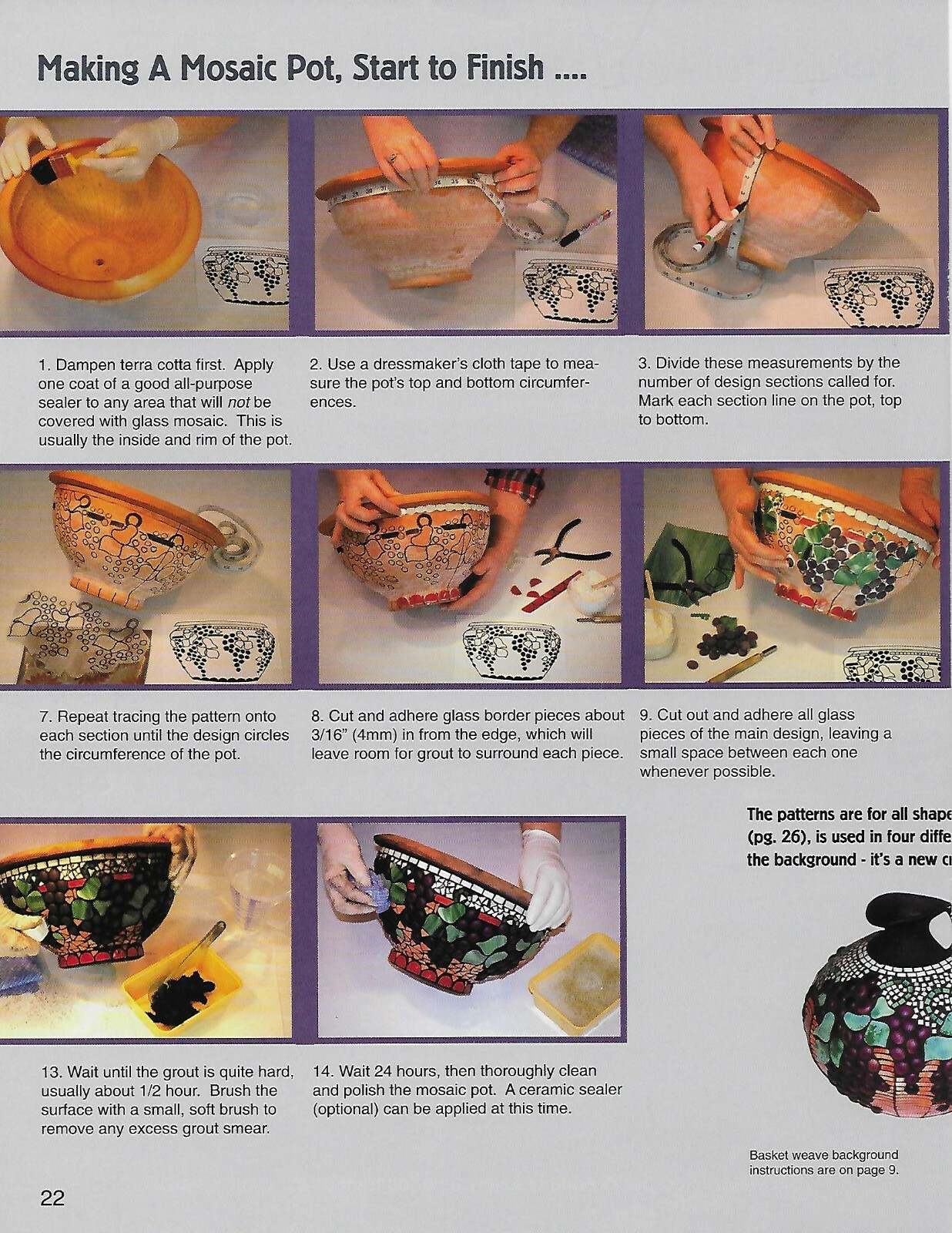 Mosaic Pots by Christine Stewart