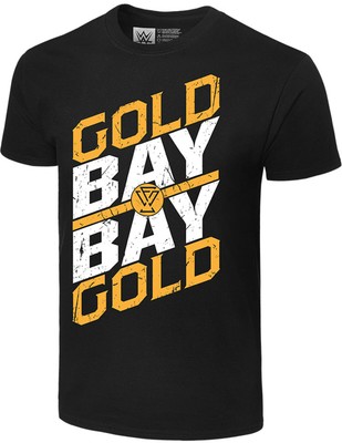 WWE ADAM COLE Gold Gold Bay Bay OFFICIAL AUTHENTIC TSHIRT