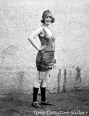 A Flapper Bathing Beauty - 1922 - Historic Photo Print