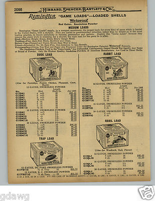 1929 PAPER AD 2 PG Remington Ammo Ammunition Box Boxes Snipe Duck Rabbit Trap +