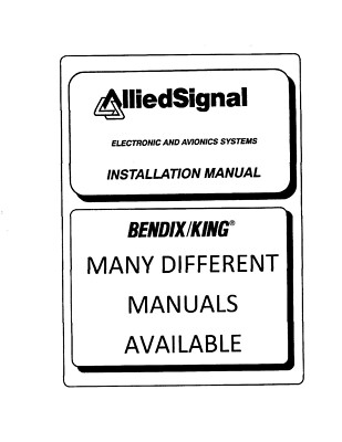 Bendix / King / Allied Signal Installation Manuals. KMA / KN / KX, etc.