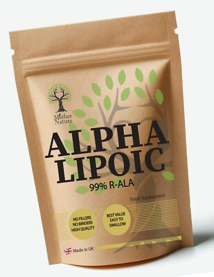 R Alpha Lipoic Acid 500mg Clean Alpha Lipoic Powder Vegan Supplement 99% R ALA