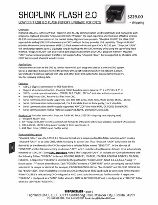 FADAL USB FLASH memory upgrade for FADAL CNC, Read-Punch DNC Drip feed via RS232