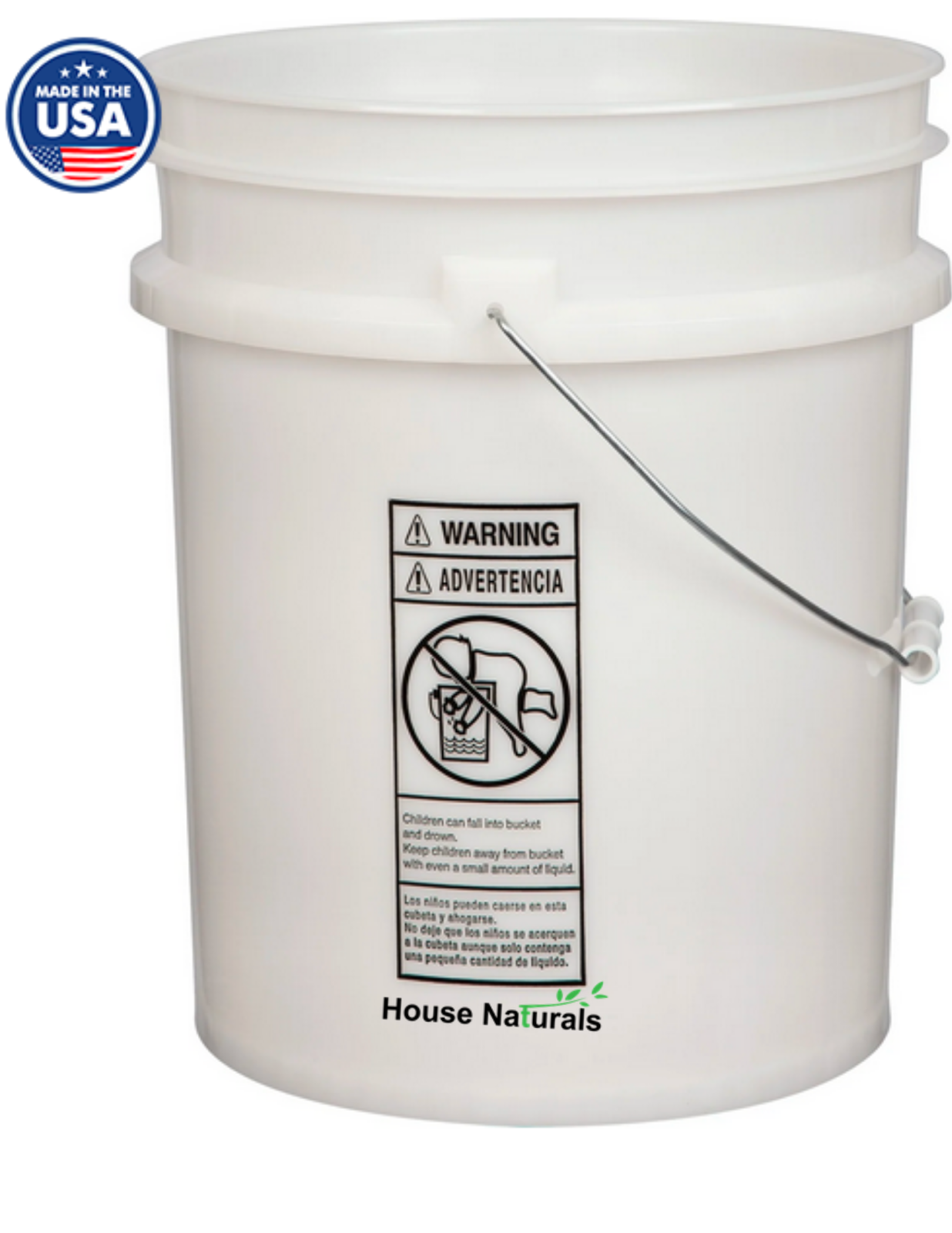 House Naturals 5 Gallon Bucket BPA Free, Food grade Made in USA ( Pack of 3)