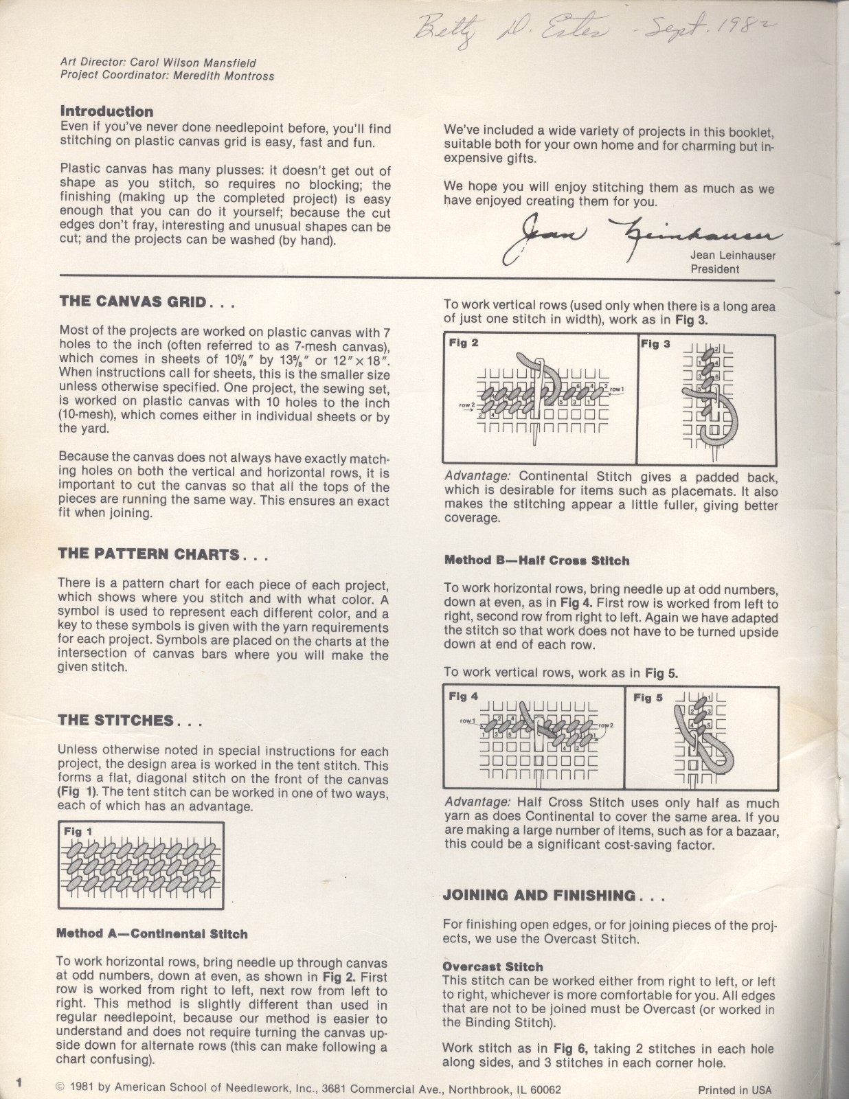 Easy Plastic Canvas Projects Vol I ASN S-13 1981 Fridge Magnet Coaster Placemat