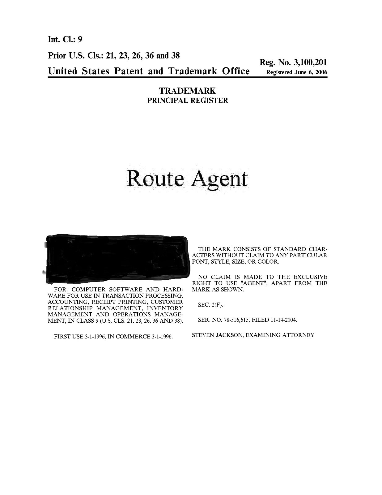 Premium Brand - Route Agent  Registered Trademark + RouteAgent.com domain