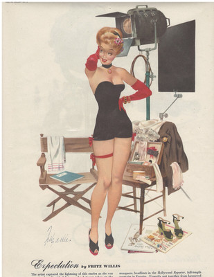 Vintage Esquire Magazine Pinup Only Gallery No. 1 & 2 TWO SIDED use which one??