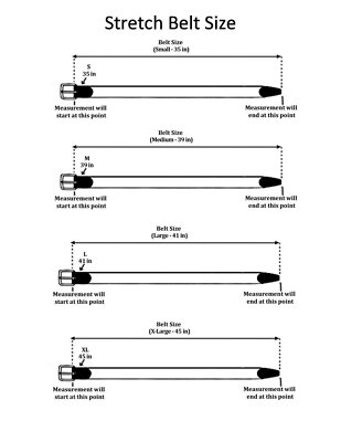 7001 Men's Leather Covered Buckle Woven Elastic Stretch Belt 1-1/4" Wide