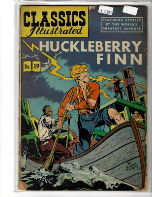 Classic Comics No. 19 HUCKLEBERRY FINN Golden Age