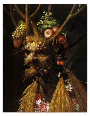 Giuseppe Arcimboldo THE FOUR SEASONS (Borderless) 1590 Vintage Painting Reprint