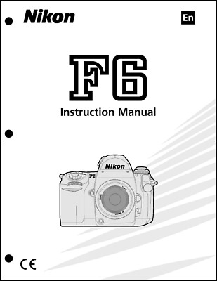 Nikon F6 User Manual Guide Instruction Operator Manual | eBay