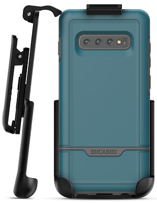 For Samsung Galaxy S10 Belt Clip Protective Case w/ Rugged Holster (Rebel) Blue