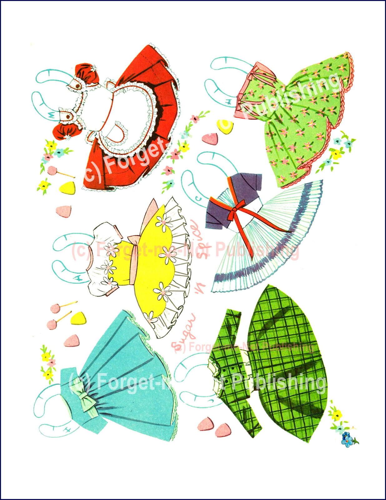 SALE! UNCUT-  DAINTY DOLLIES, Restored Vintage Paper Doll Book #3087