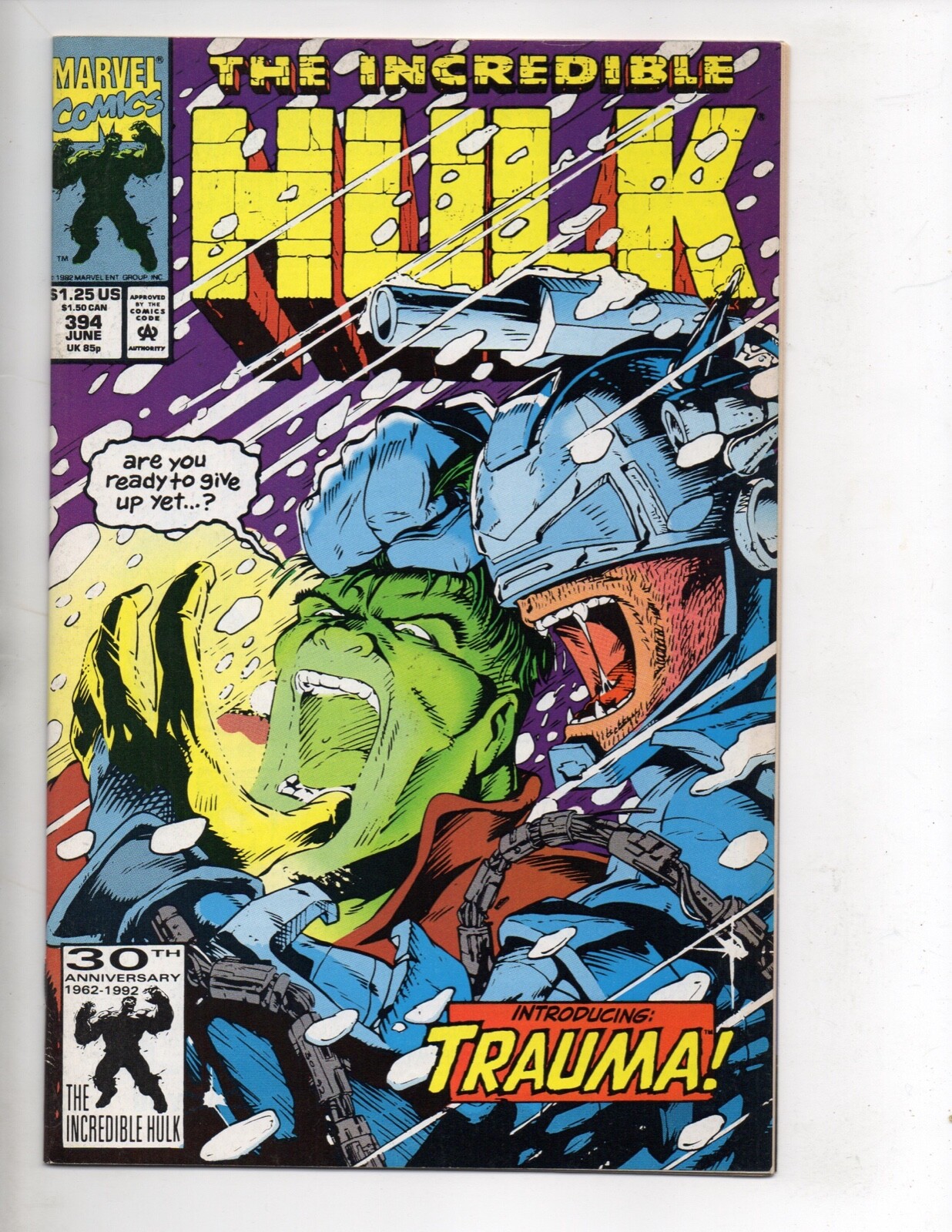Marvel Comics The Incredible Hulk Volume 1 Book #394 VF+