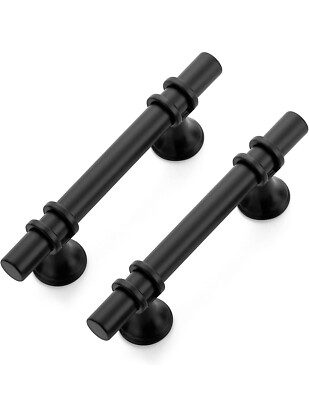 Ravinte 25 Pack 5 Inch Cabinet Pulls Matte Black 5  Length & 3  Hole Center