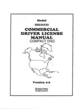 COMMERCIAL DRIVER'S MANUAL FOR CDL TRAINING (ARKANSAS) ON CD IN PDF