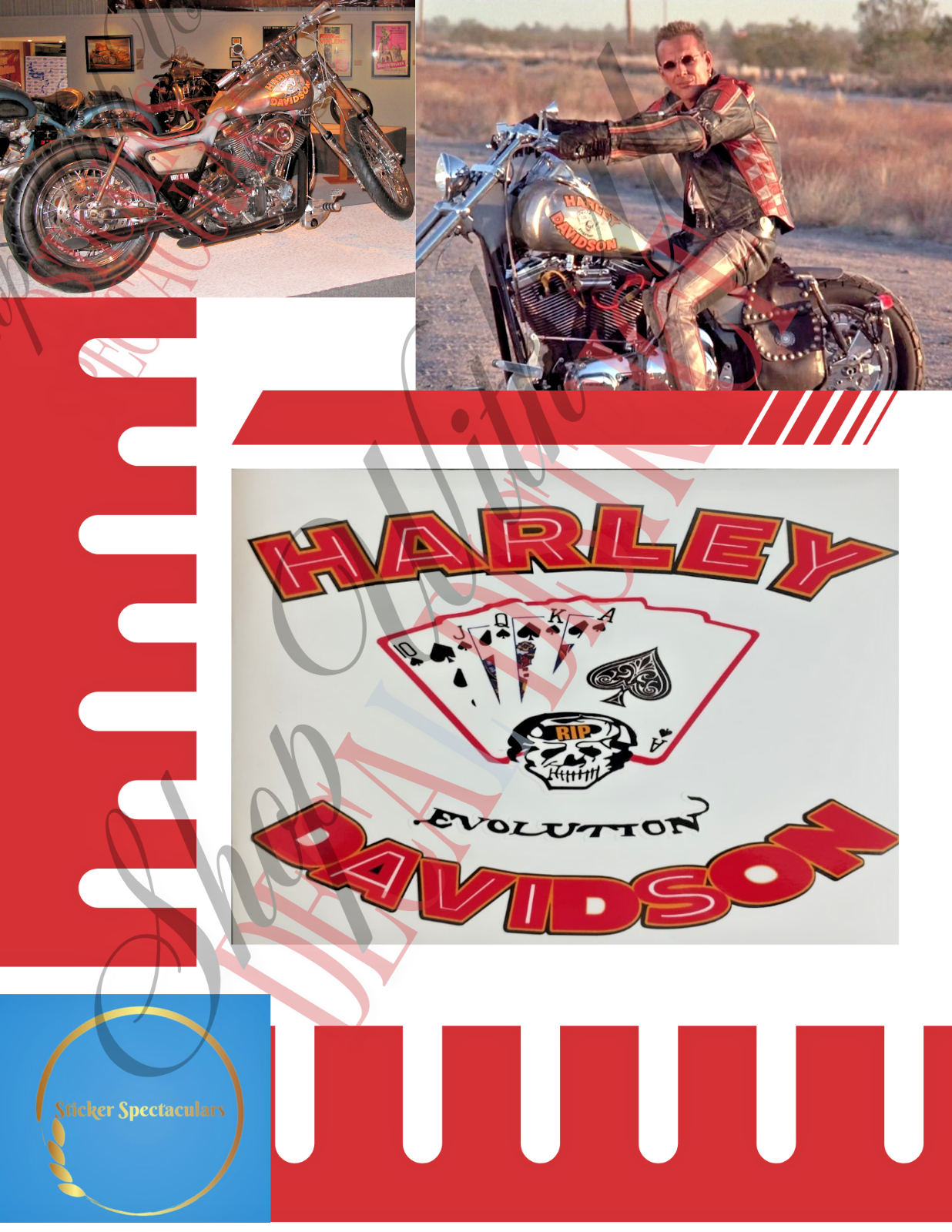 トイガン VINYL The Marlboro Man For Harley Davidson FXR Gas Tank Decals