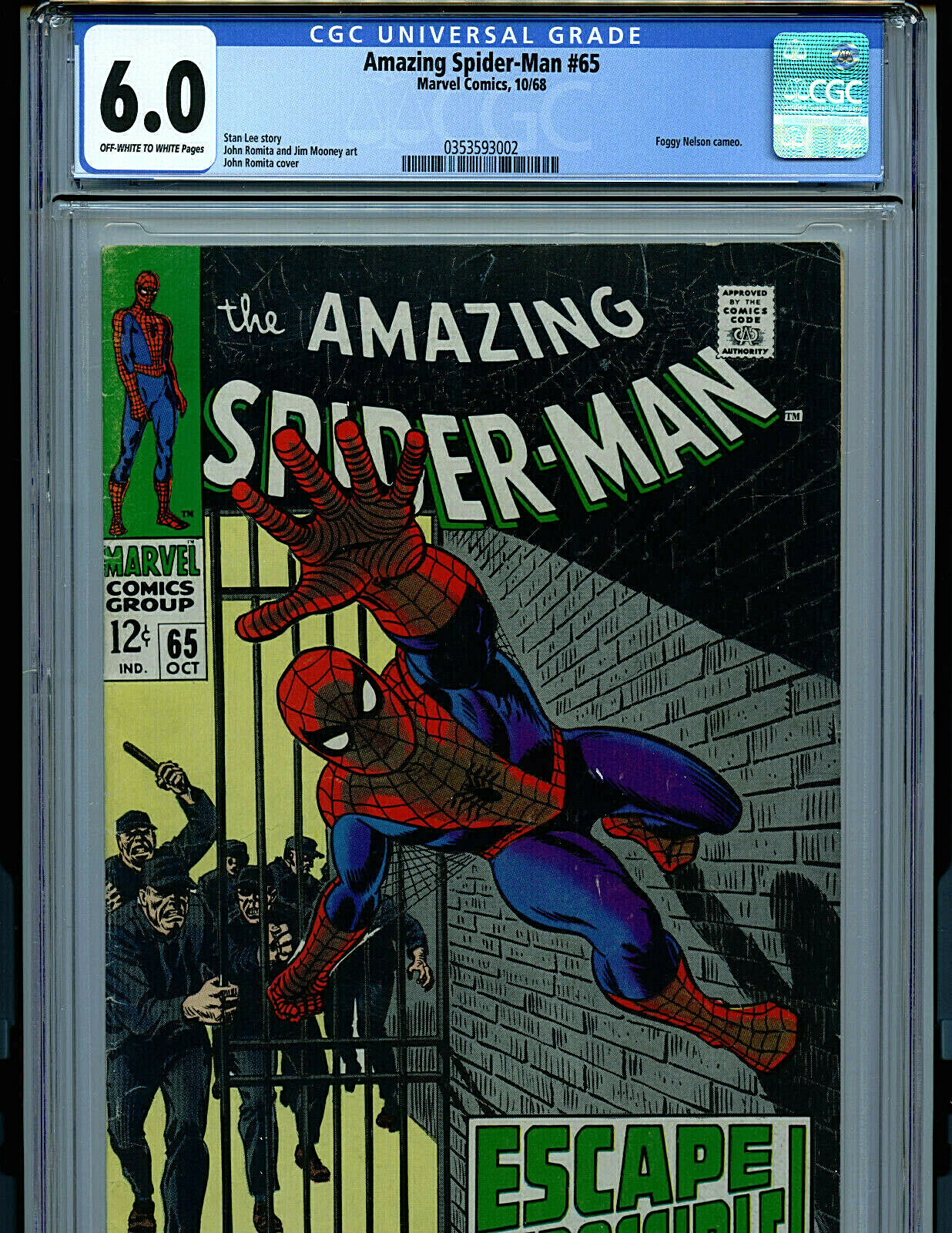 Amazing Spider-man #65 CGC 6.0 Marvel Comics 1968 Amricons