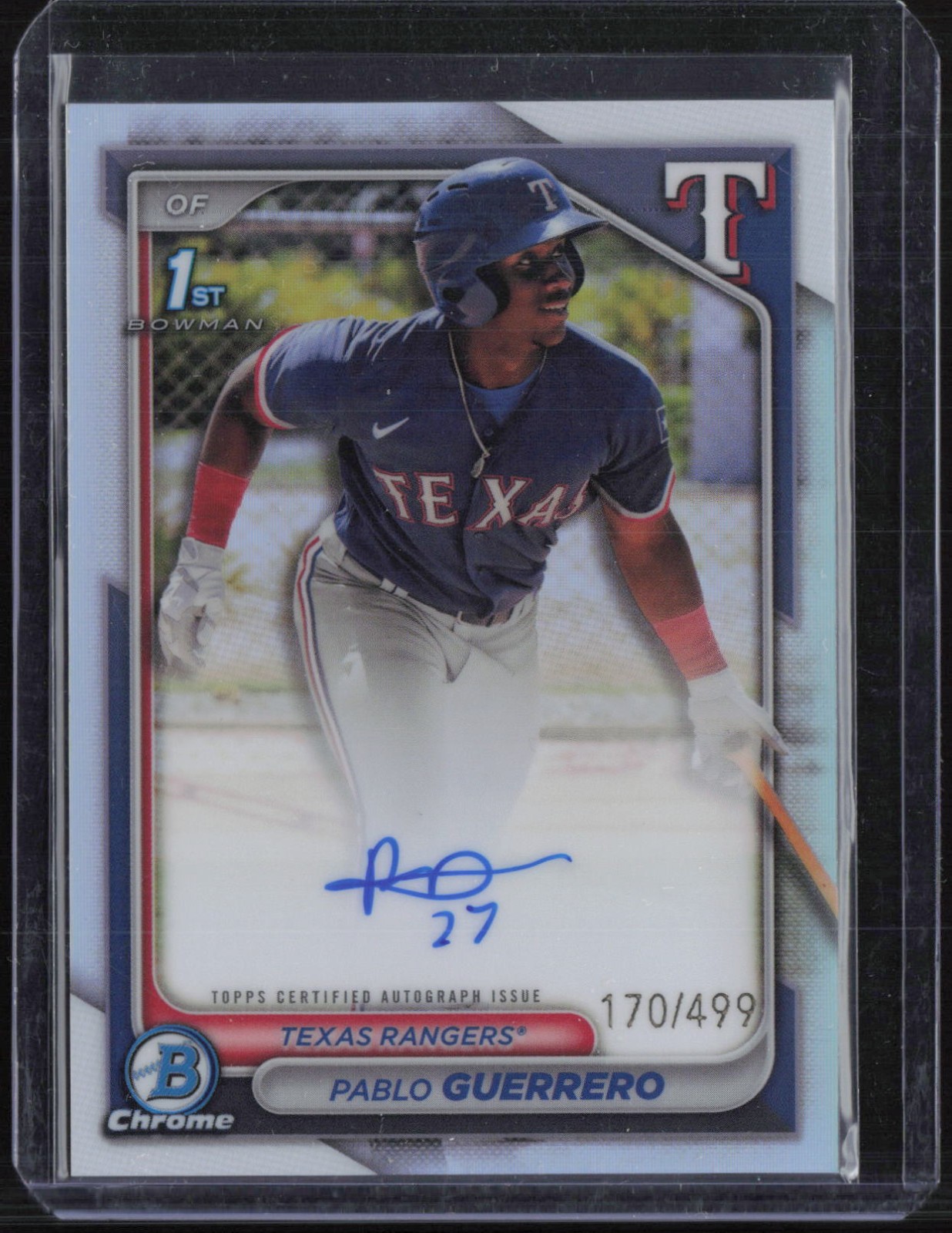 2024 Bowman Chrome Refractor Pablo Guerrero 170/499 Auto Autograph RC Rookie