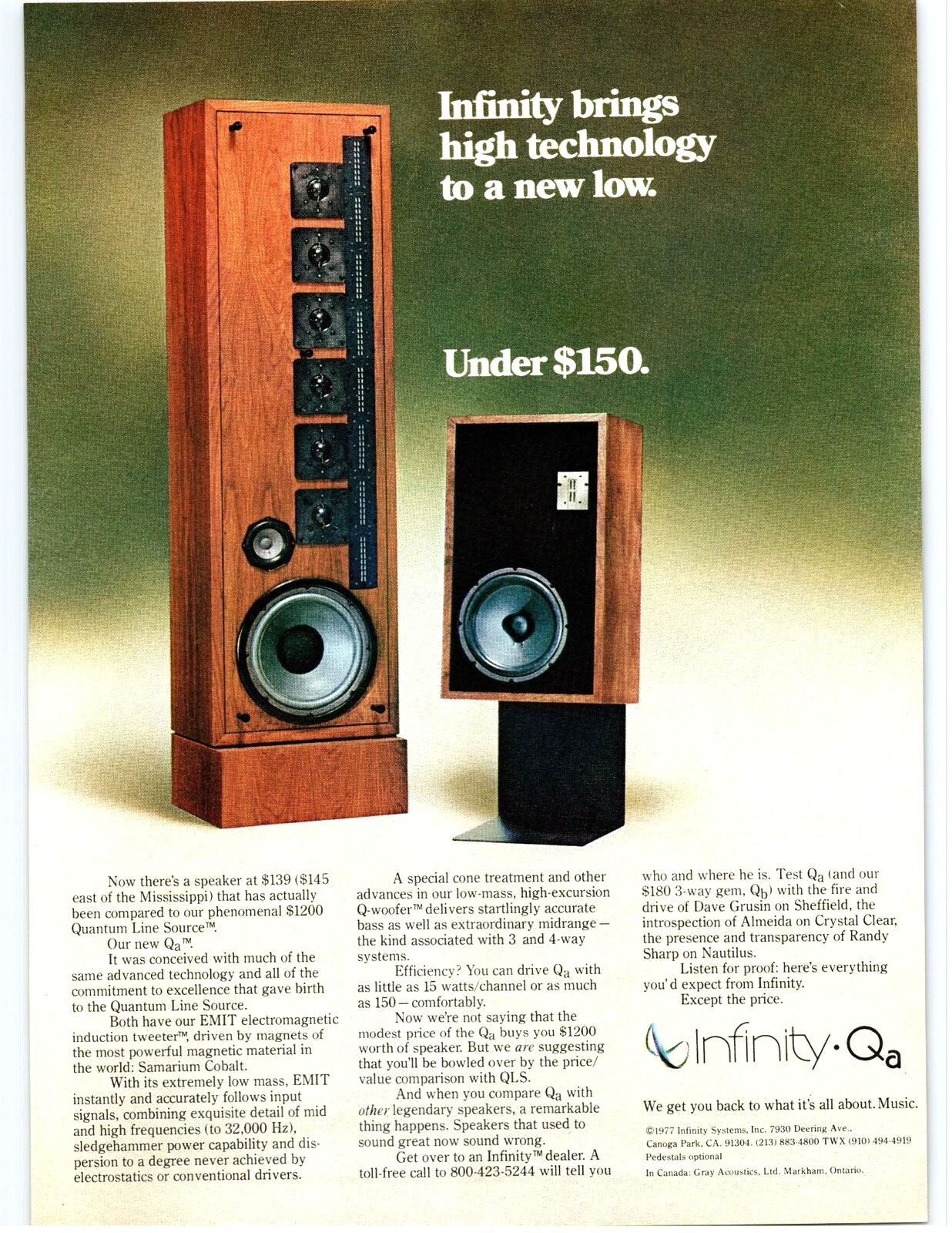 Infinity hotsell qa speakers