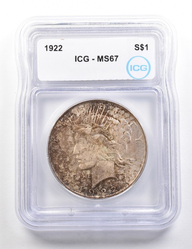 1922 Peace Silver Dollar MS67 ICG Beautiful Tone *3719