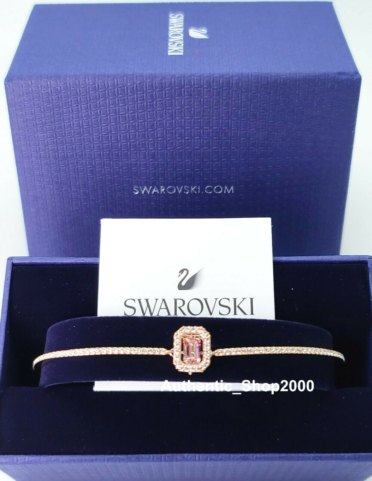 NEW 100% SWAROVSKI Rose Gold Pink Crystals Millenia Bangle
