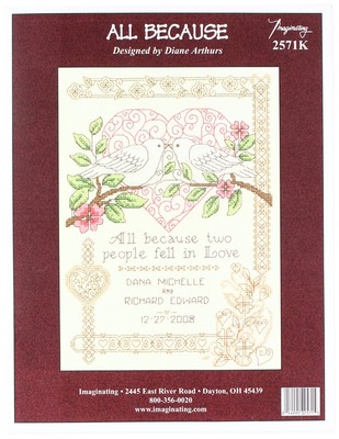 Wedding Record Counted Cross Stitch, Beige