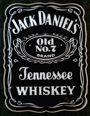 JACK BAR STICKER    OLD NO. 7  2 1/4 X 3 ￼ SUPER THICK, GLOSSY ￼& LIMITED!