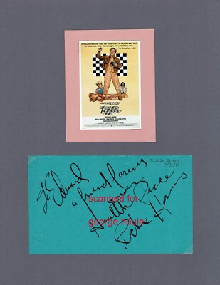 RICHIE HAVENS - SIGNED - SINGER-SONG WRITER - GUITARIST - WOODSTOCK - FREEDOM