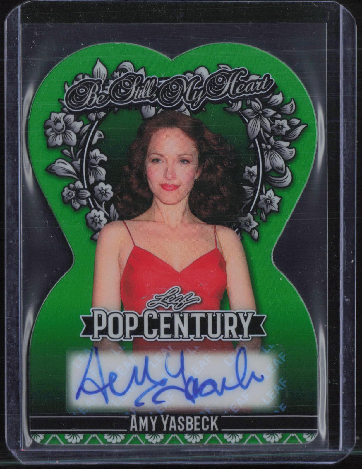 2025 Leaf Pop Century Be Still My Heart Prismatic Green Amy Yasbeck 2/5 Auto