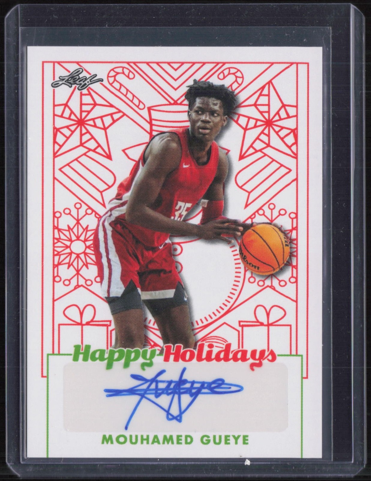 2023 Leaf Happy Holidays Mouhamed Gueye Auto Autograph RC Rookie